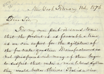 William C. Bryant to Hamilton A. Hill, February 11, 1876. (Gilder Lehrman Collection) William C. Bryant to Hamilton A. Hill, February 11, 1876. (GLC02595)