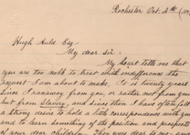 Frederick Douglass to Hugh Auld, October 4, 1857 (Gilder Lehrman Collection) Frederick Douglass to Hugh Auld, October 4, 1857 (Gilder Lehrman Collection)