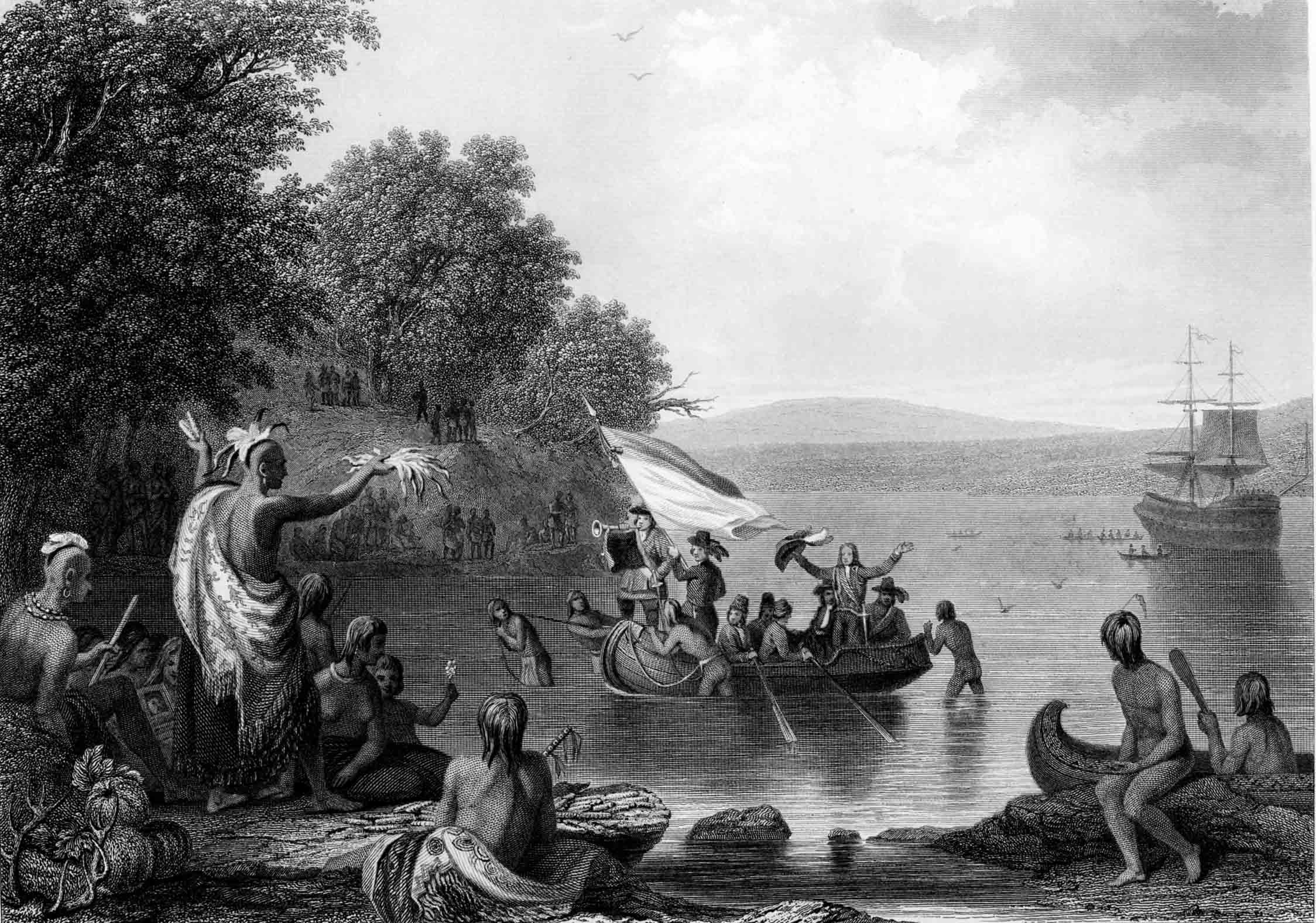 The Landing of Henrick Hudson, by Martin, Johnson & Co., New York, 1857 (GLC08878.003)