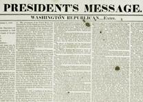 James Monroe, The Monroe Doctrine from the President’s Annual Message to Congress, Washington Republican Extra, December 2, 1823. (Gilder Lehrman Collection) President’s Annual Message to Congress, Washington Republican Extra, Dec. 2, 18