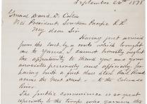 William T. Sherman to David Douty Colton, September 26, 1878 (Gilder Lehrman Collection) William T. Sherman to David Douty Colton, September 26, 1878 (Gilder Lehrman Col