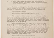 Dwight D. Eisenhower, “Victory order of the Day,” May 8, 1945. (Gilder Lehrman Collection) Dwight D. Eisenhower, Mimeograph re: ”Victory order of the Day” with typed signa