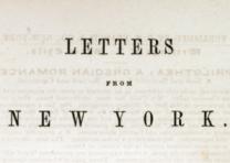 Title page, Lydia Maria Child, Letters from New York, Second Series (New York: C. S. Francis & Co. and Boston: J. H. Francis, 1845). (Gilder Lehrman Collection)