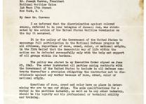 Franklin D. Roosevelt to Joseph Curran, January 14, 1942. (Gilder Lehrman Collection) Franklin D. Roosevelt to Joseph Curran, January 14, 1942. (Gilder Lehrman Collec