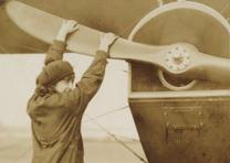 Neta Snook with plane, ca. 1920 (Gilder Lehrman Collection) Neta Snook with plane, ca. 1920 (GLC07243.006.03)