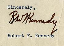 Robert F. Kennedy to John F. Bayliss, September 15, 1967 (Gilder Lehrman Collection)