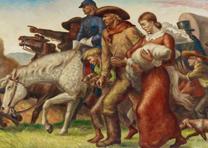 “Justice of the Plains: The Movement Westward,” by John Steuart Curry, in the Department of Justice, 1936. (Carol Highsmith Archive, Library of Congress Prints and Photographs Division) Justice of the Plains: The Movement Westward, John S. Curry (LC-DIG-highsm-02850