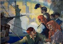 Detail from a World War I poster urging home front productivity. (Gilder Lehrman Collection) Detail from a World War I poster. (GLC09522)
