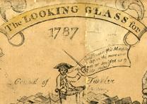 Detail from the political cartoon “The Looking Glass for 1787,” which focuses on the Federal/Antifederal conflict in Connecticut, shown here as a wagon filled with debts and sunk in mud. (Library of Congress Prints and Photographs Division) “The Looking Glass for 1787,” a political cartoon. (LC-DIG-ppmsca-17522)