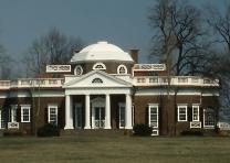 Monticello, Thomas Jefferson’s home in Charlottesville, VA, ca. 1978. (Library of Congress, Prints & Photographs Division, HABS) Monticello, Charlottesville, VA, ca. 1978. (Library of Congress, P&P, HABS)