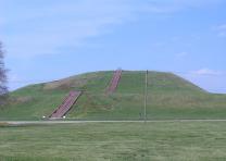 A pre-Columbian earthwork, located at the Cahokia site in Illinois. (Courtesy of Wikipedia Commons)