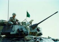 2d Squadron, 4th Cavalry (24th Infantry Division) live fire exercise, December 19, 1990. XVIII Airborne Corps History Office, photograph by SGT Randall M. Yackiel, DS-F-062-03. (Courtesy of the US Army Center of Military History) Live Fire Exercise. Courtesy of the US Army Center of Military History
