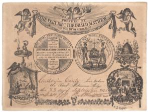 Abstinence pledge card, September 23, 1842 (Gilder Lehrman Collection)