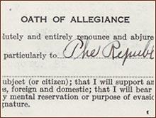 Oath of Allegiance of Mikael Amerikian, 1931 (NARA ARC # 595054)