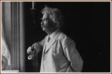 Mark Twain, author of The Adventures of Huckleberry Finn. (Library of Congress Prints and Photographs Division)