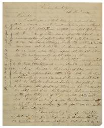 David Crockett to Charles Schultz, December 25, 1834 (Gilder Lehrman Collect