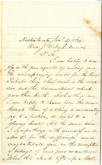 Samuel F. Smith to J. Wiley Edmands, January 29, 1864. (Gilder Lehrman Collectio
