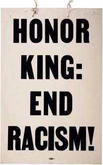 Honor King: End Racism! broadside, April 8, 1968. (Gilder Lehrman Collection)