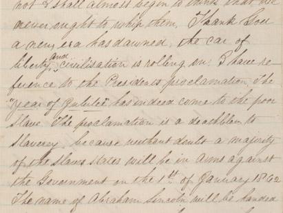 'The ‘year of jubilee’ has indeed come to the poor Slave' A Union soldier responds to the Emancipation Proclamation John P. Jones to his wife, October 3, 1862 (GLC05981.09) 'The ‘year of jubilee’ has indeed come to the poor Slave' A Union soldier respo