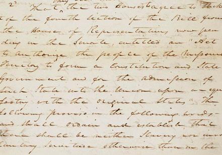 Missouri Compromise (1820) (Courtesy the National Archives) Missouri Compromise (1820) (Courtesy the National Archives)