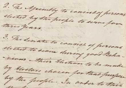 Notes of a Speech by Alexander Hamilton at the Constitutional Convention, June 18, 1787 (Gilder Lehrman Collection) Notes of a Speech by Alexander Hamilton at the Constitutional Convention, June 1