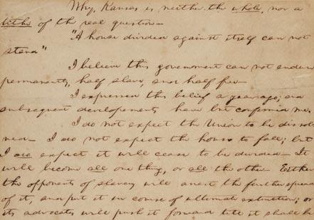House Divided Speech (Gilder Lehrman Collection, GLC 02533) House Divided Speech (Gilder Lehrman Collection, GLC 02533)