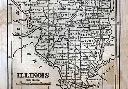 Lincoln’s Unprecedented Endorsement (Illinois Map Courtesy of Dickenson College) Lincoln’s Unprecedented Endorsement (Illinois Map Courtesy of Dickenson College