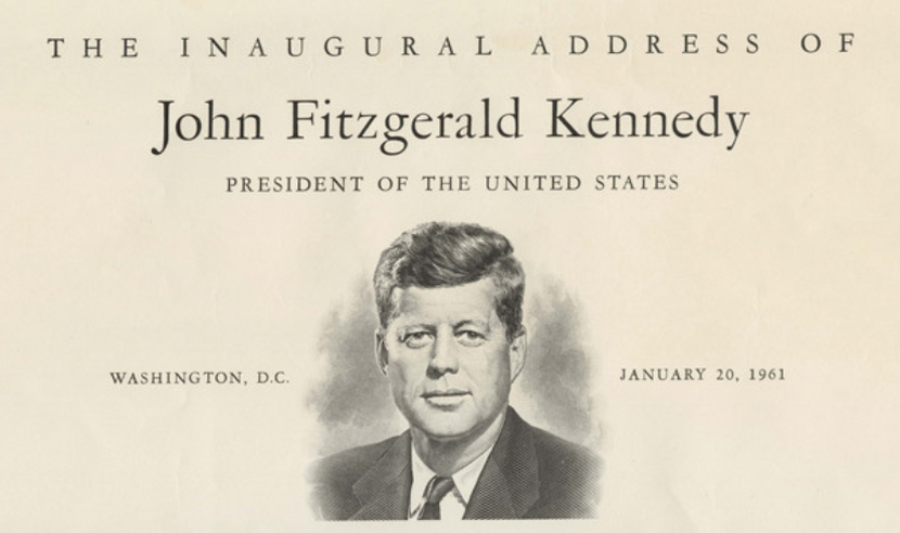 Program cover John F. Kennedy Inauguration Address