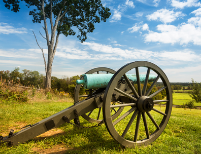 Historic Cannon at Gettysburg Battlefield