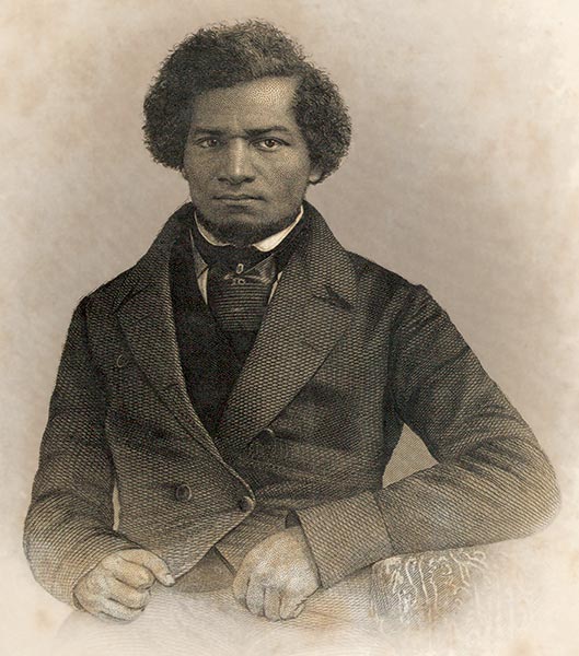 Frontispiece portrait of Frederick Douglass in "My Bondage and My Freedom" (New York, 1855). (The Gilder Lehrman Institute)
