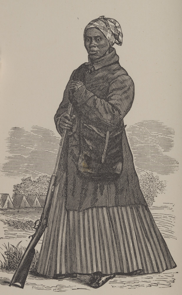 Harriet Tubman from the frontispiece of "Scenes in the Life of Harriet Tubman" by Sarah H. Bradford (Auburn: W. J. Moses, 1869). (The Gilder Lehrman Institute, GLC06840)