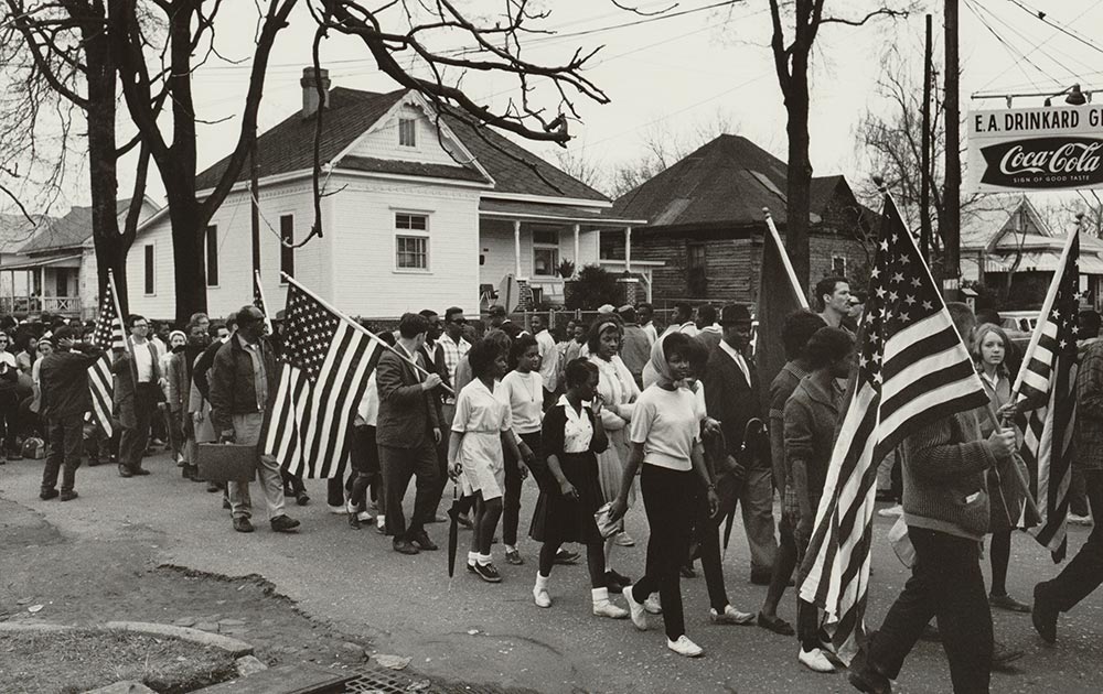 Participants in the civil rights march from Selma to Montgomery, Alabama, March 1965 (Library of Congress)