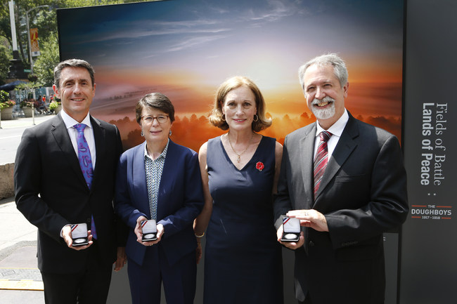 World War 1 Centennial Commissioner, Dr. Libby O’Connell (second from right) is joined by (L-R) Dr. Matthew Naylor, President & CEO, National World War 1 Museum & Memorial; Cathy Gorn, Executive Director, National History Day; and Tim Bailey, Director of Education, Gilder Lehrman Institute of American History