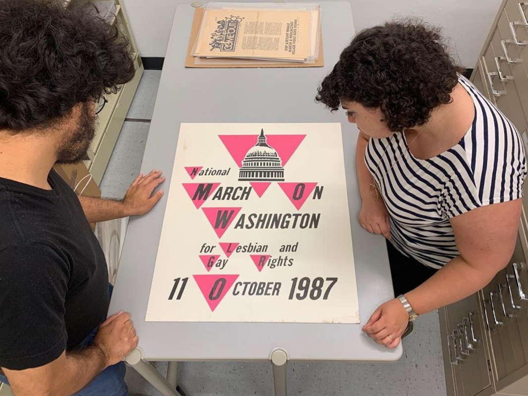 Poster from the 1987 National March on Washington for Lesbian and Gay Rights (Gilder Lehrman Institute, GLC09866)