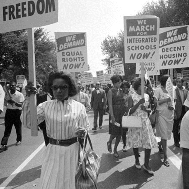 African American History Since Emancipation: Self-Paced Course (Protesters marching for civil rights in the 1960's)