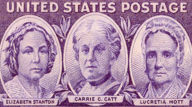 Women and Gender in 19th-Century America (Postage stamp featuring Elizabeth Stanton, Carrie C. Catt, Lucretia Mott)