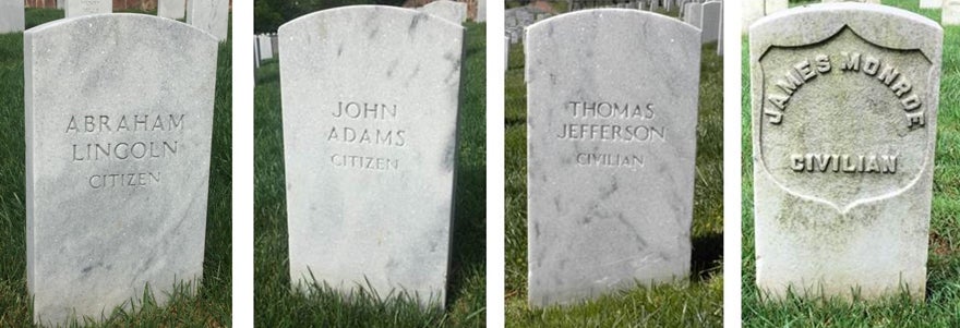 The Arlington burial sites of formerly enslaved men who chose their own names in freedom (Courtesy of Ric Murphy)