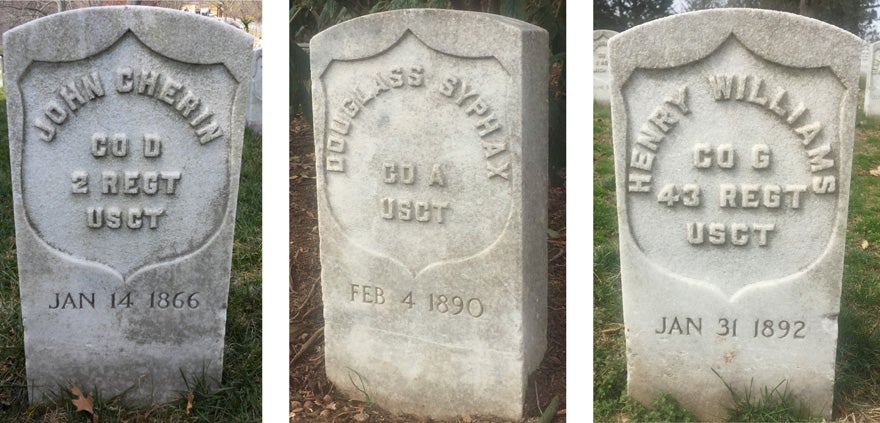 United States Colored Troops at Section 27 of Arlington National Cemetery (Courtesy of Ric Murphy)