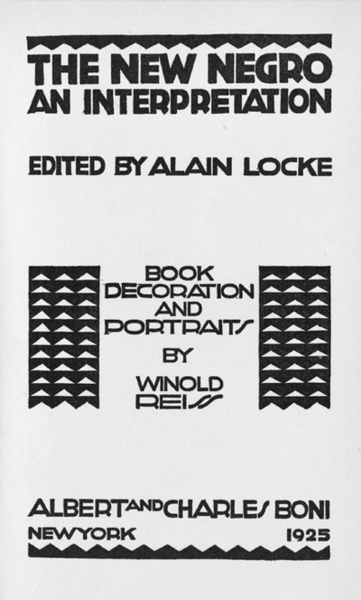 Title page of The New Negro: An Interpretation, edited by Alain Locke, 1925 (New York Public Library)
