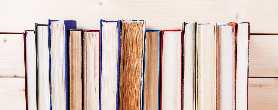 Books leaning against each other