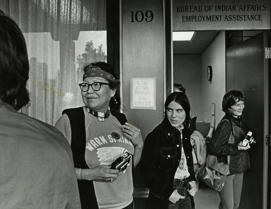 American Indian women at the Bureau of Indian Affairs, January 1973. (The Gilder Lehrman Institute GLC09853)