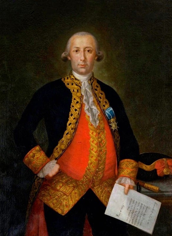 Bernardo de Gálvez y Madrid by Carlos Monserrate Carreño, 2014, on display in the US Capitol, Washington, DC (Image used with permission of the Curator of the United States Senate)