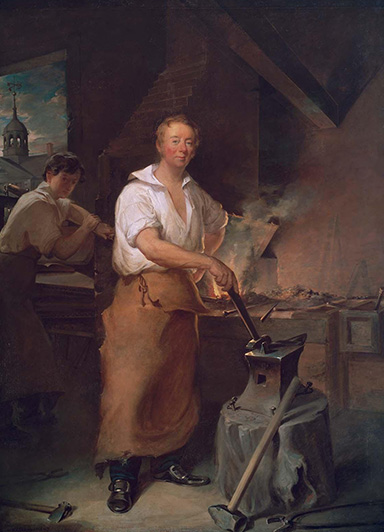 "Pat Lyon at the Forge" by John Neagle, 1826-1827. (Courtesy of MFA Boston)