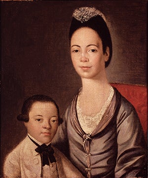 Mrs. Aaron Lopez and Her Son Joshua, painting by Gilbert Stuart, between 1772 and 1773 (Detroit Institute of Arts)