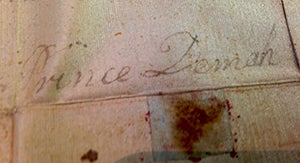 The signature of Prince Demah on his last will and testament, March 11, 1778 (Massachusetts State Archives/ Out of the Archives: Exploring the Archives at the Hingham Heritage Museum )