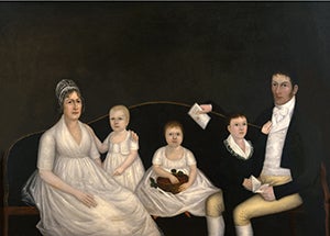 Joshua Johnson, The James McCormick Family, oil on canvas, ca. 1804–1805 (Maryland Center for History & Culture, Baltimore, gift of Dr. Thomas C. McCormick, 1920.6.1)