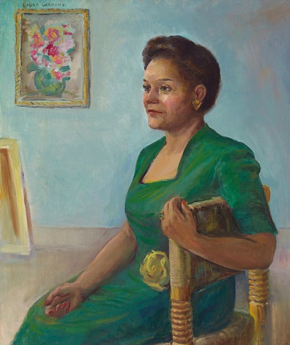 Portrait of Jessie Redmon Fauset by Laura Wheeler Waring, oil on canvas, 1945 (National Portrait Gallery, Smithsonian Institution, Gift of the Harmon Foundation. Copyright © Estate of Laura Wheeler Waring.)