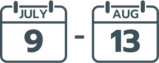 Calendar Icons of July 9 and August 13