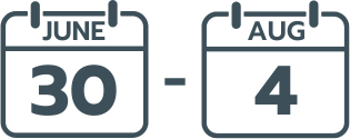 Calendar Icons of July 1 and August 5