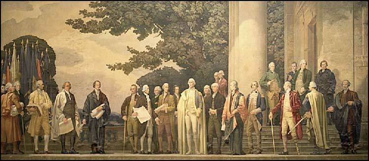 <em>The Constitution</em>, a mural by Barry Faulkner, 1936 (National Archives)